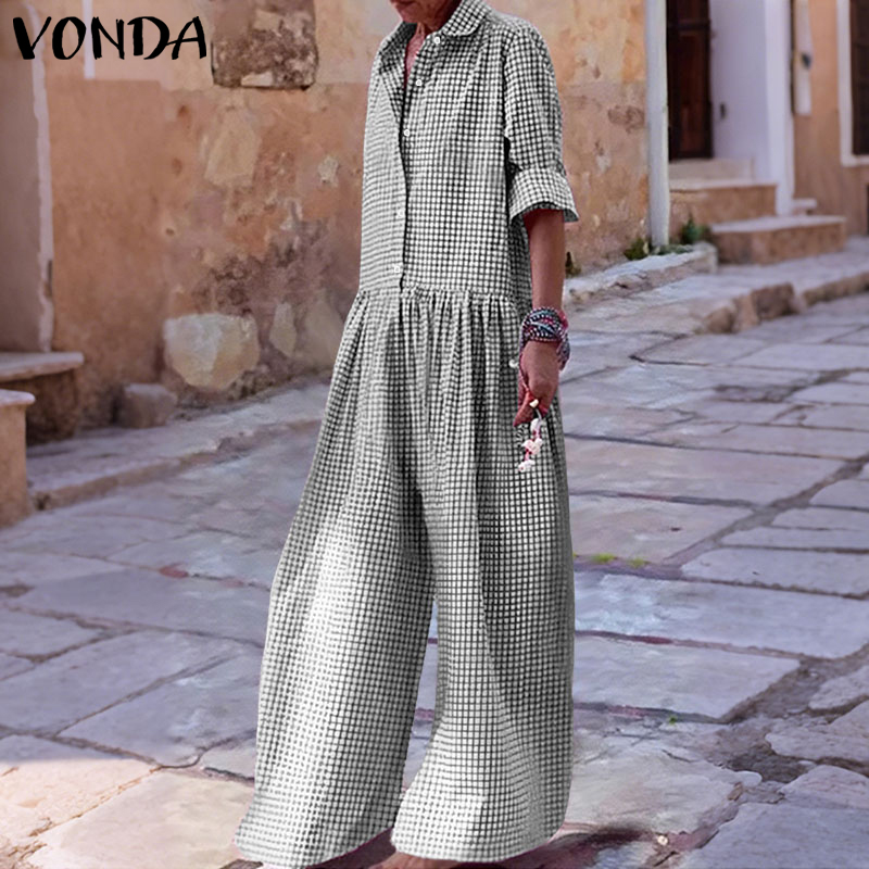 Grande taille 5XL VONDA Vintag - Women'S Fashion Overalls avis et prix
