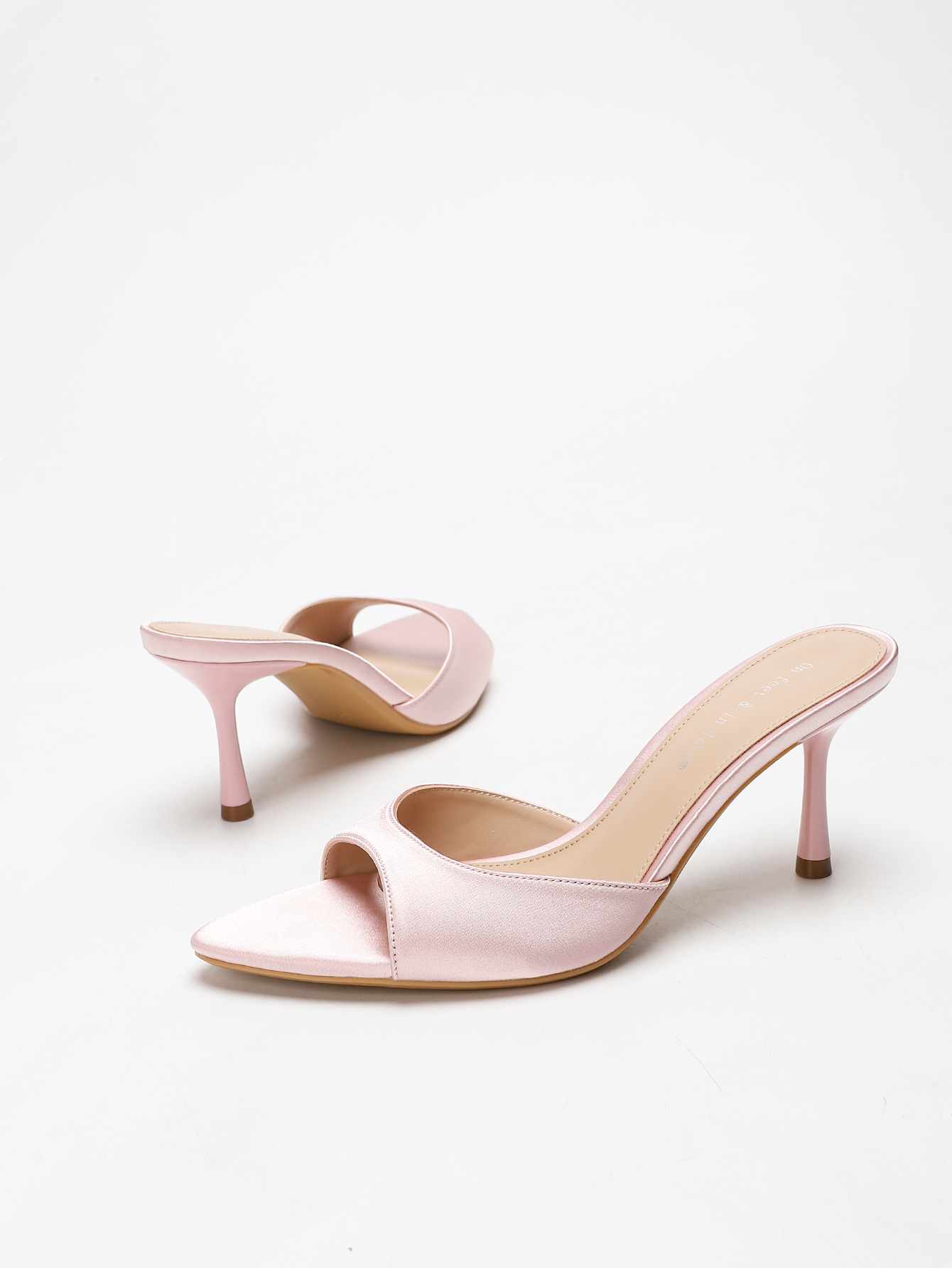 Mules à talon aiguille en sati - Women'S Fashion Q avis et prix