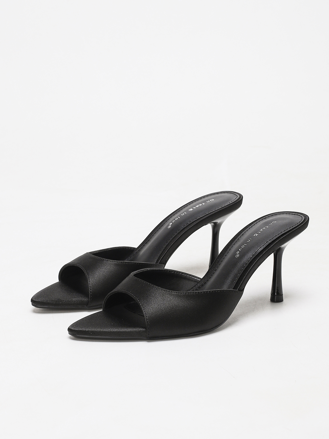 Mules à talon aiguille en sati - Women'S Fashion Q avis et prix