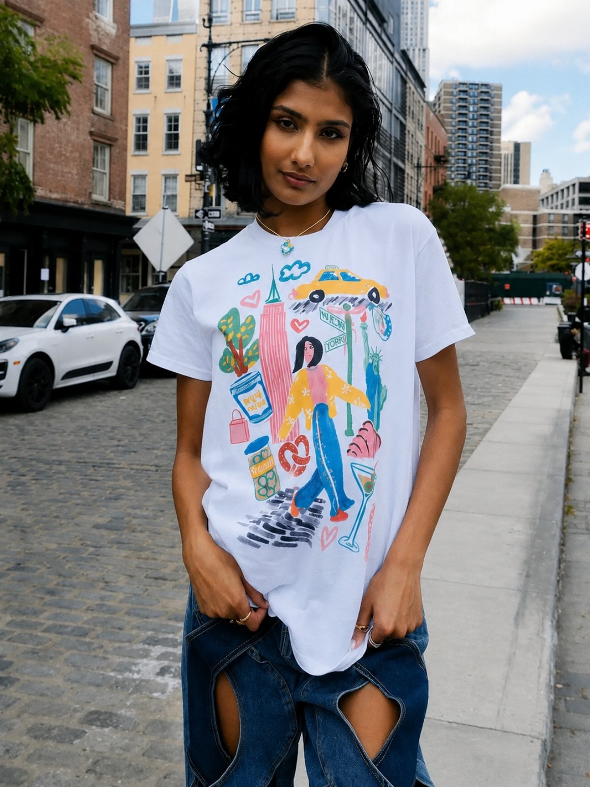 T-shirt en coton pour femme, m - Women'S Fashion York avis et prix